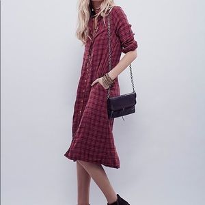 Free People Plaid Maxi